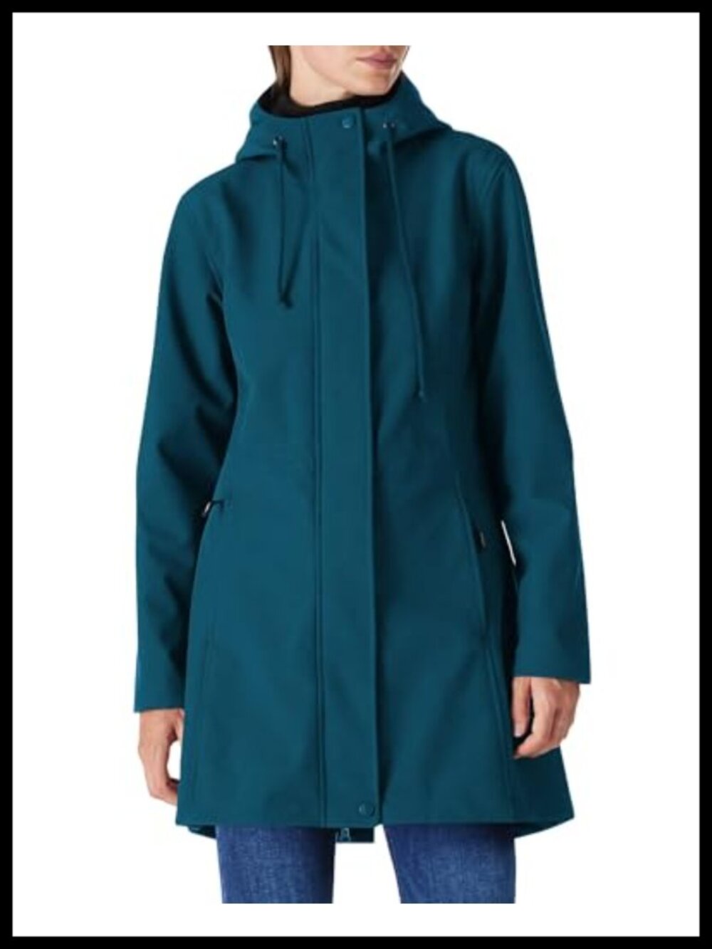 Waterproof Fleece Lined Hooded Softshell Jacket Women's Rain Coat